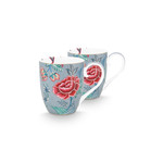 PIP Studio Mug X Large Flower Festival Light Blue 450 ml