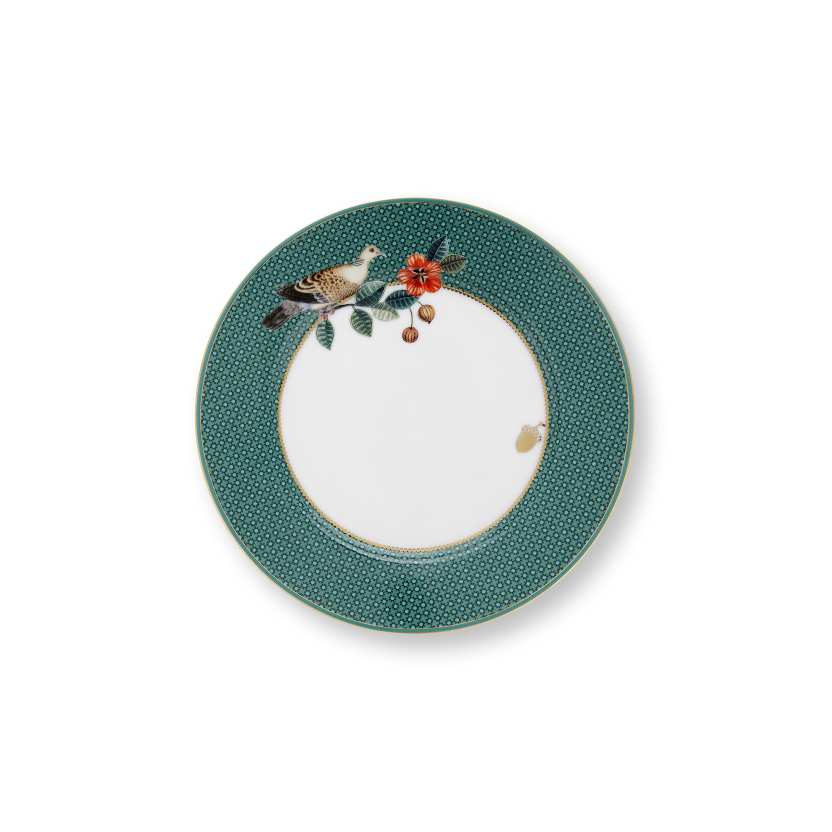 PIP Studio Plate/ Gebaksbordje Winter Wonderland Dove Green17cm