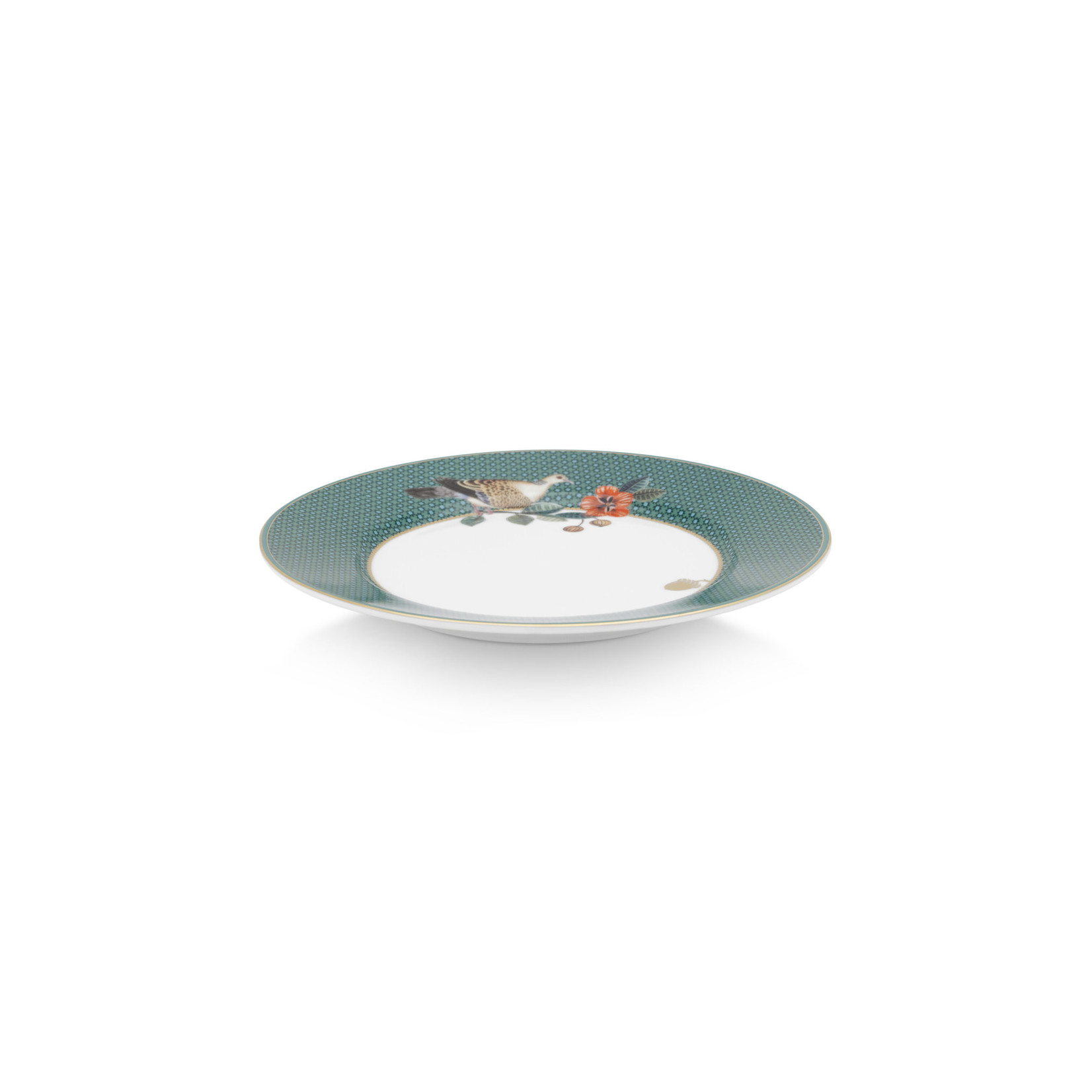 PIP Studio Plate/ Gebaksbordje Winter Wonderland Dove Green17cm