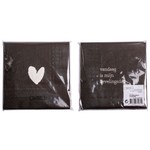 Gusta Servetten Lievelingsdag & Hart zwart 20 pcs. van 3 naar