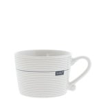 Bastion Collections Cup white sm stripes titane Hello 8,5x7x6 cm