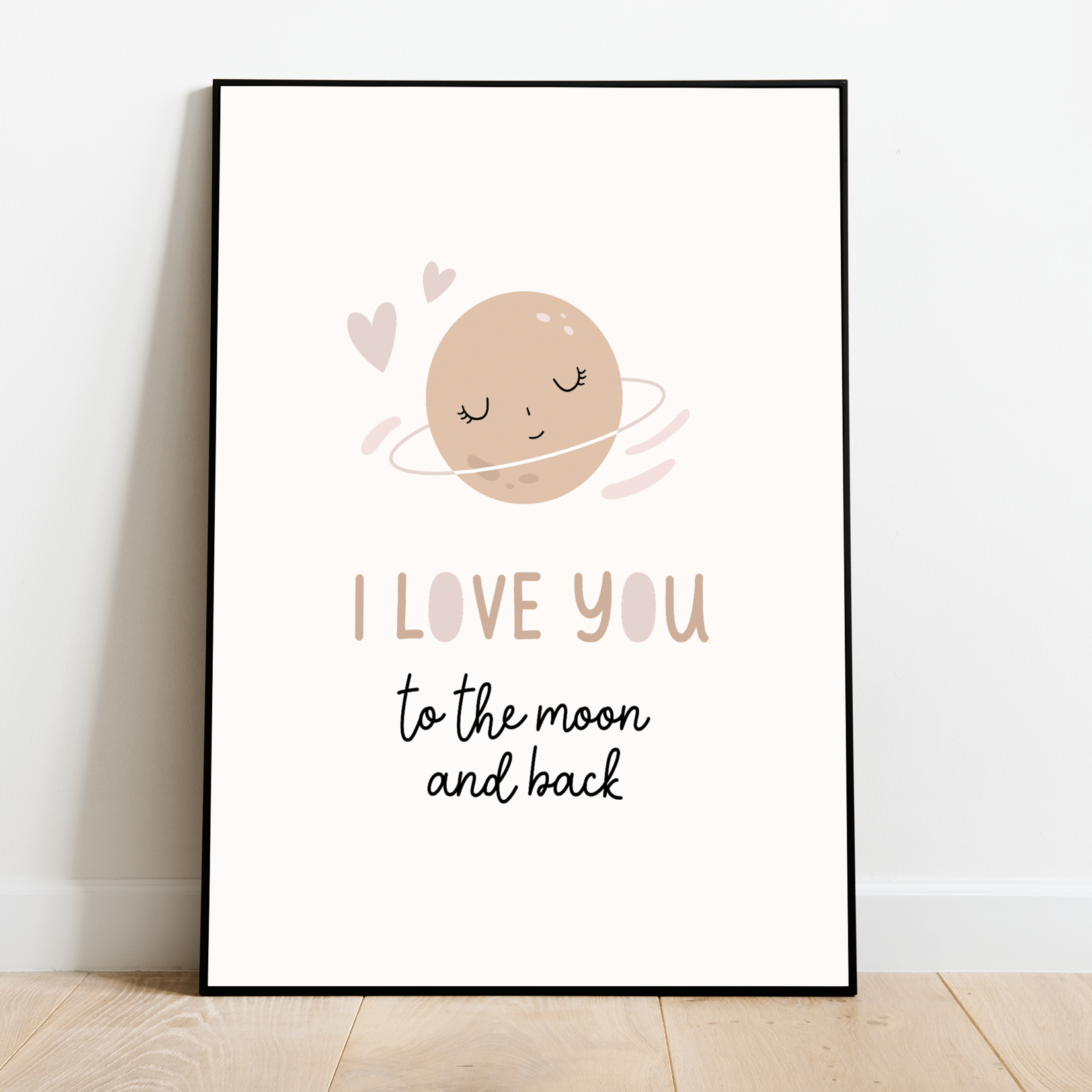 Label2X Kinderkamer poster love you to the moon