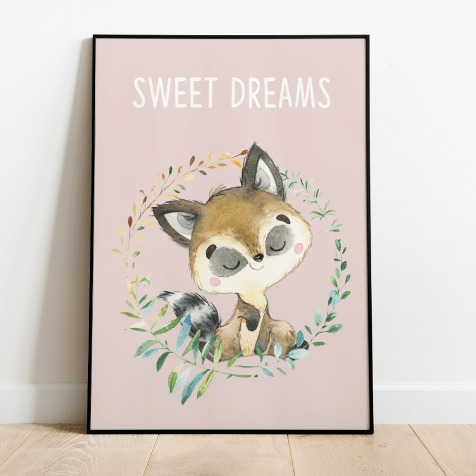 Label2X Kinderkamer poster wasbeertje sweet dreams