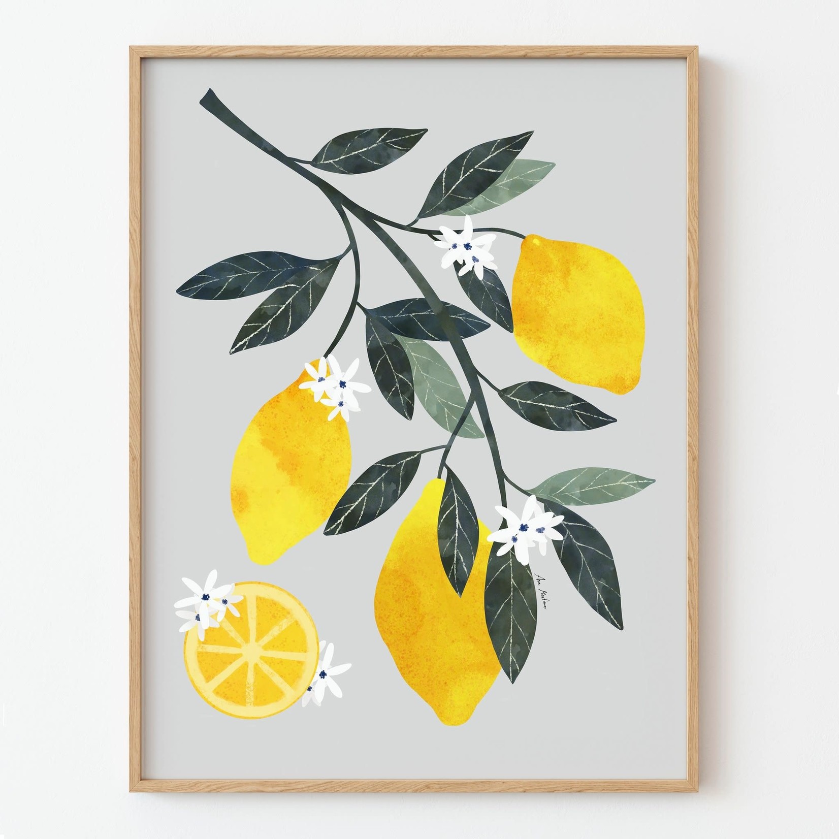 El Buen Limón Lemons branch art Print