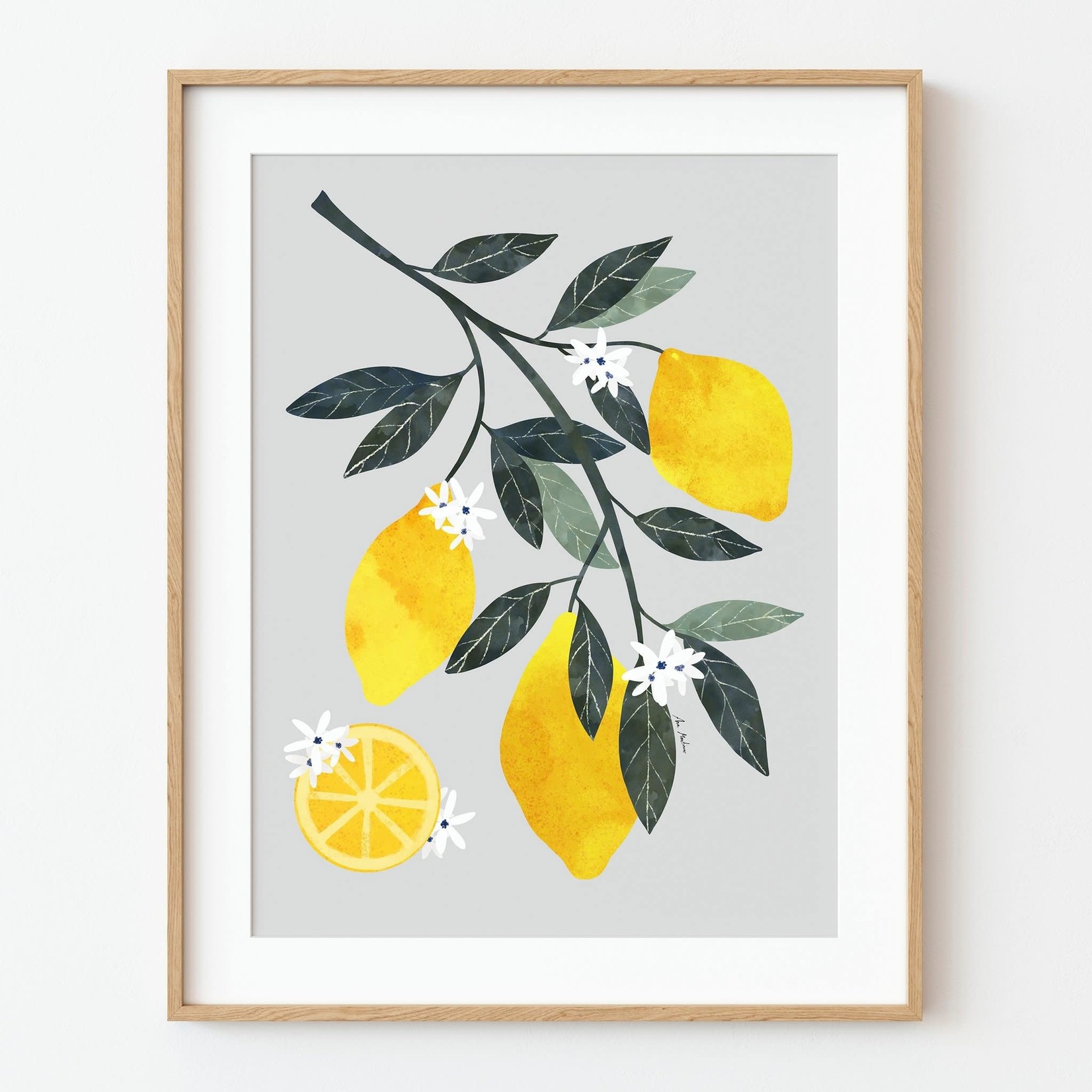 El Buen Limón Lemons branch art Print