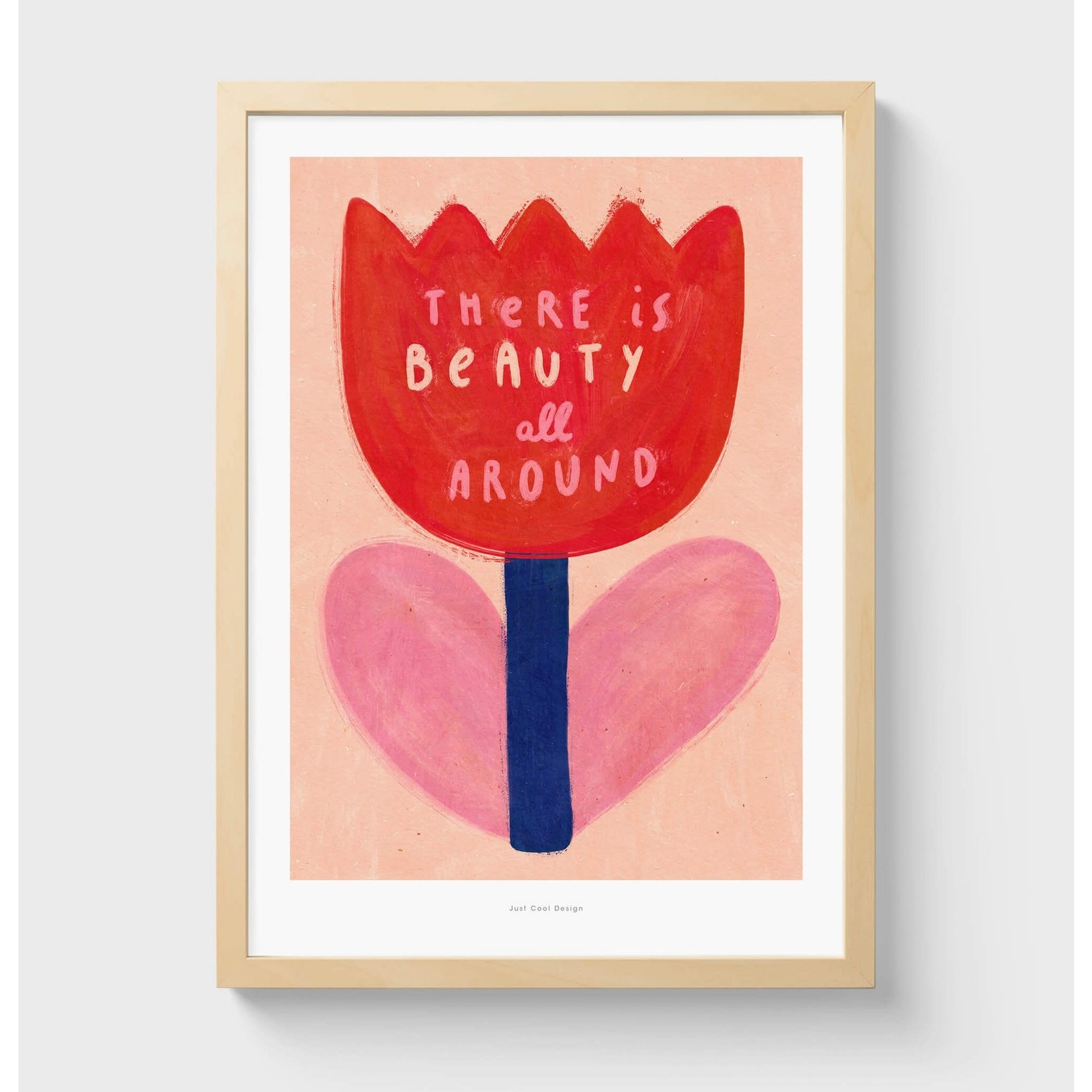 Just Cool Design Beautiful tulip | Illustration art print poster
