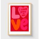 Just Cool Design A5 I love you so much | Illustration Poster Art Print