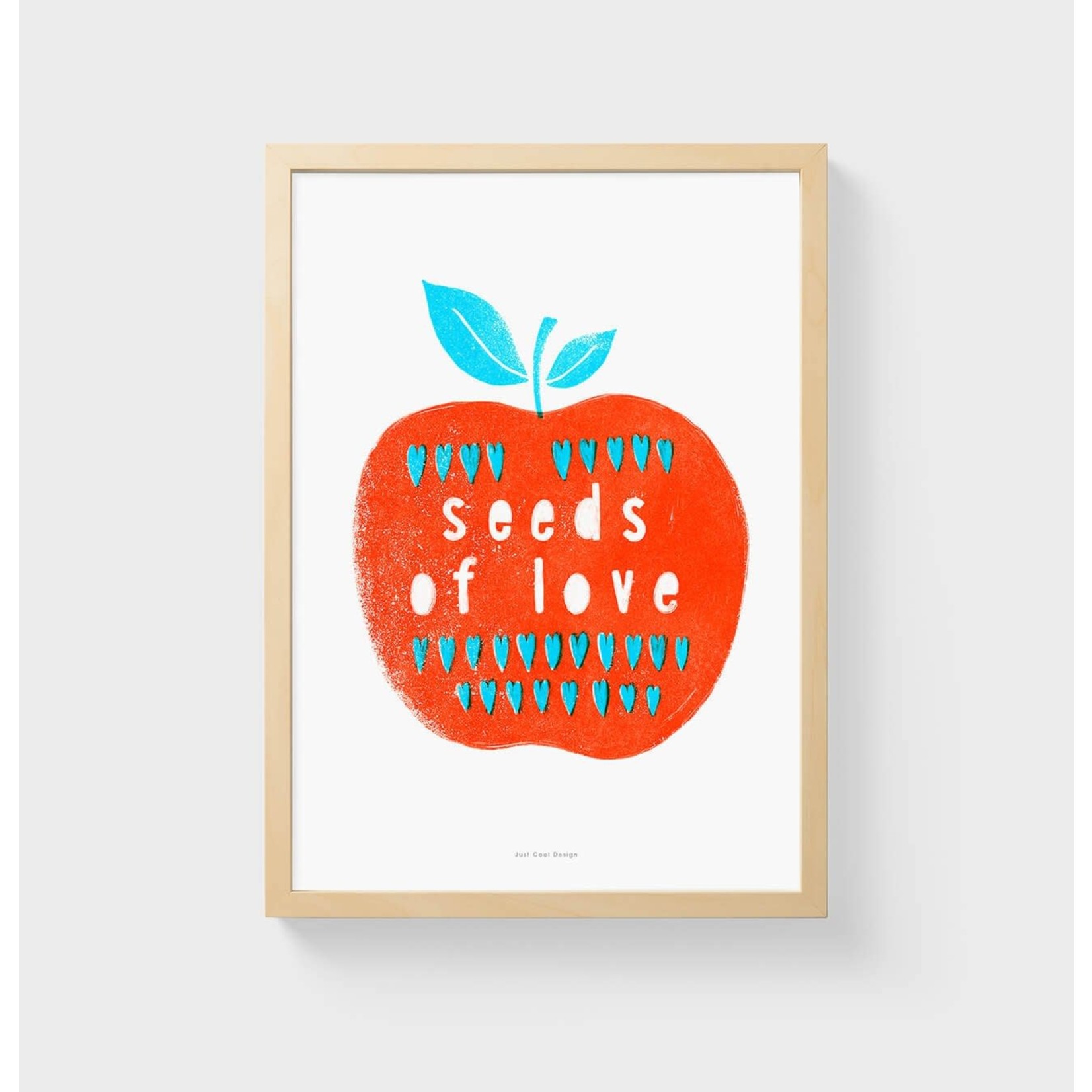 Just Cool Design A5 Apple wall art print