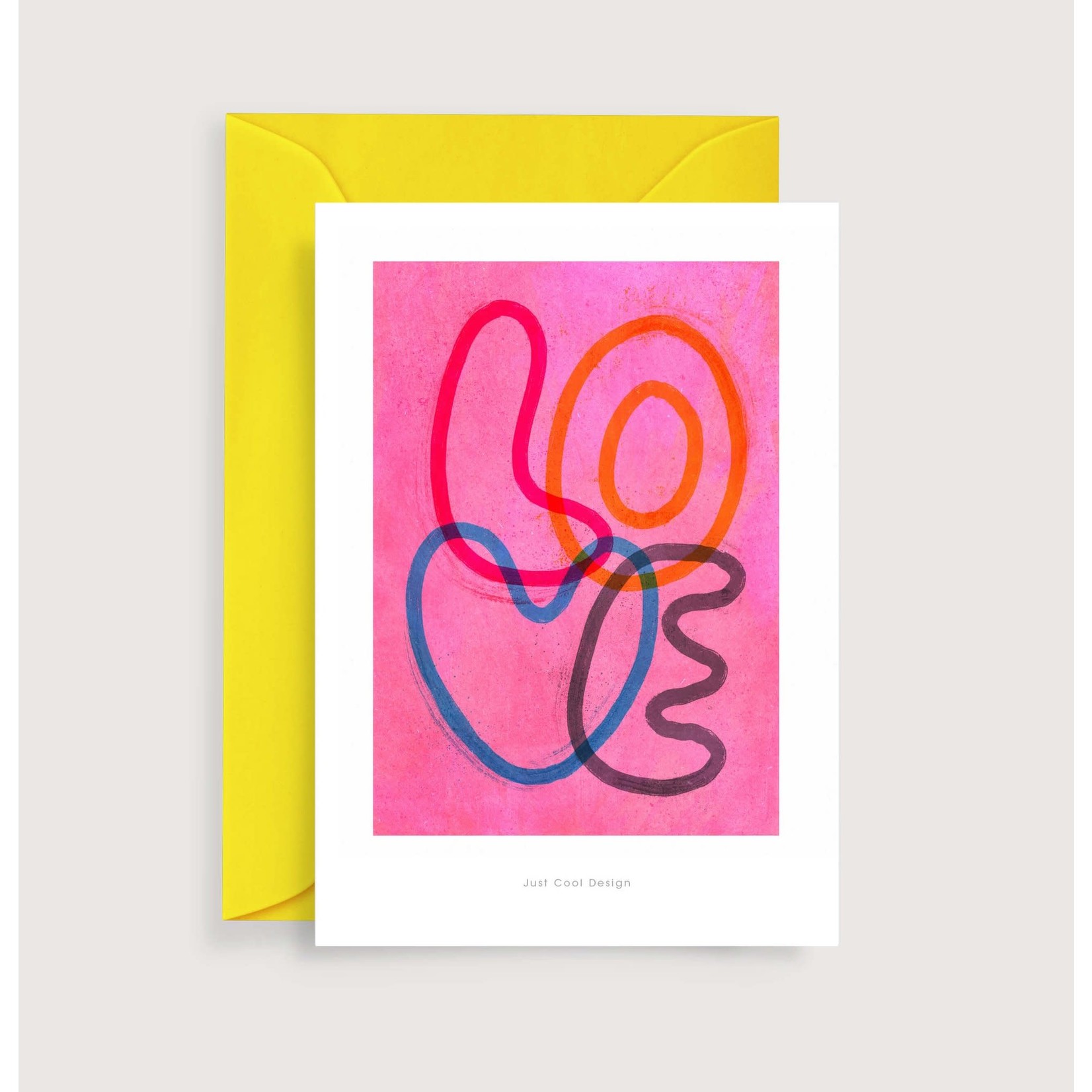 Just Cool Design Love mini art print | Illustration note card