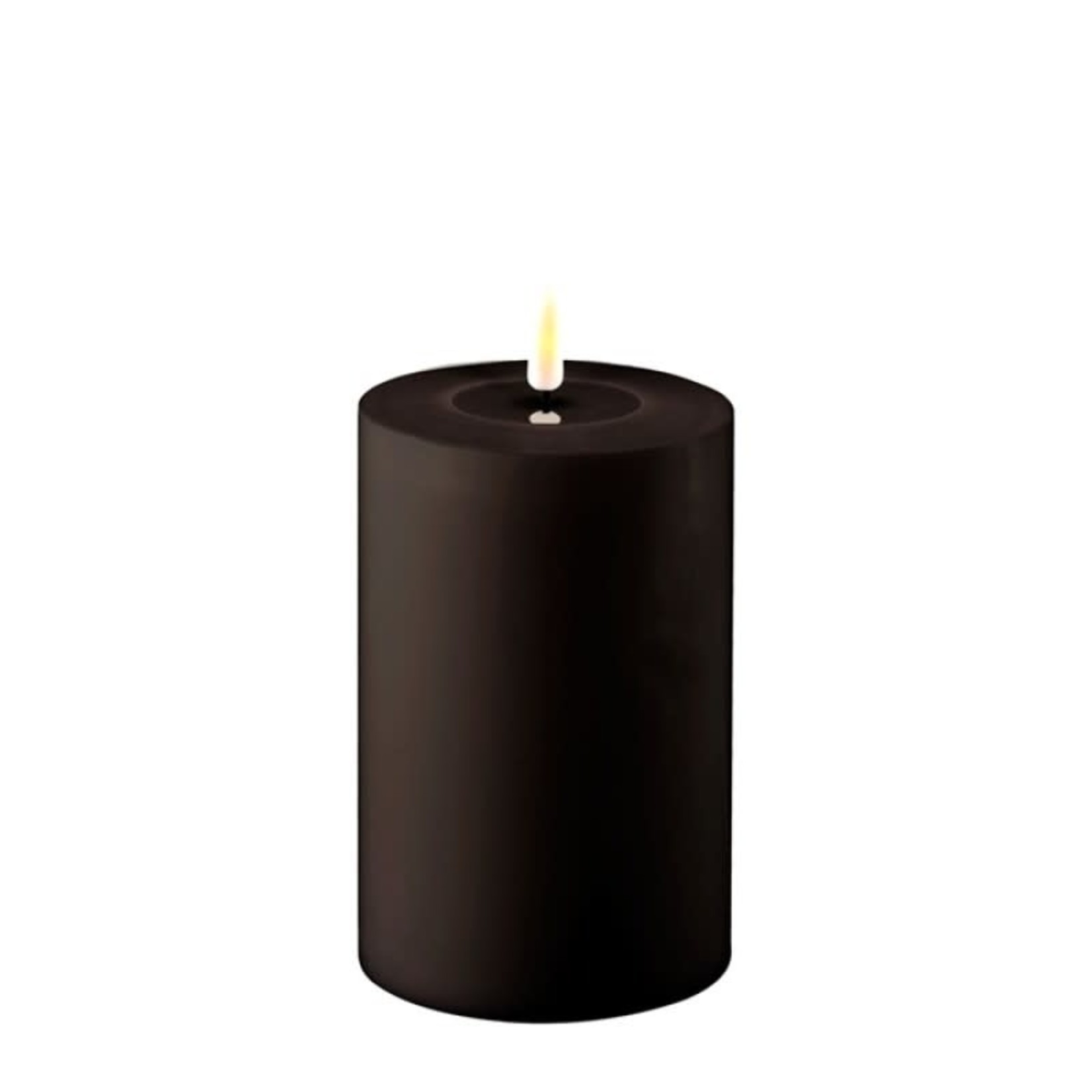 Deluxe Homeart Black Outdoor LED Candle 10 * 15 cm