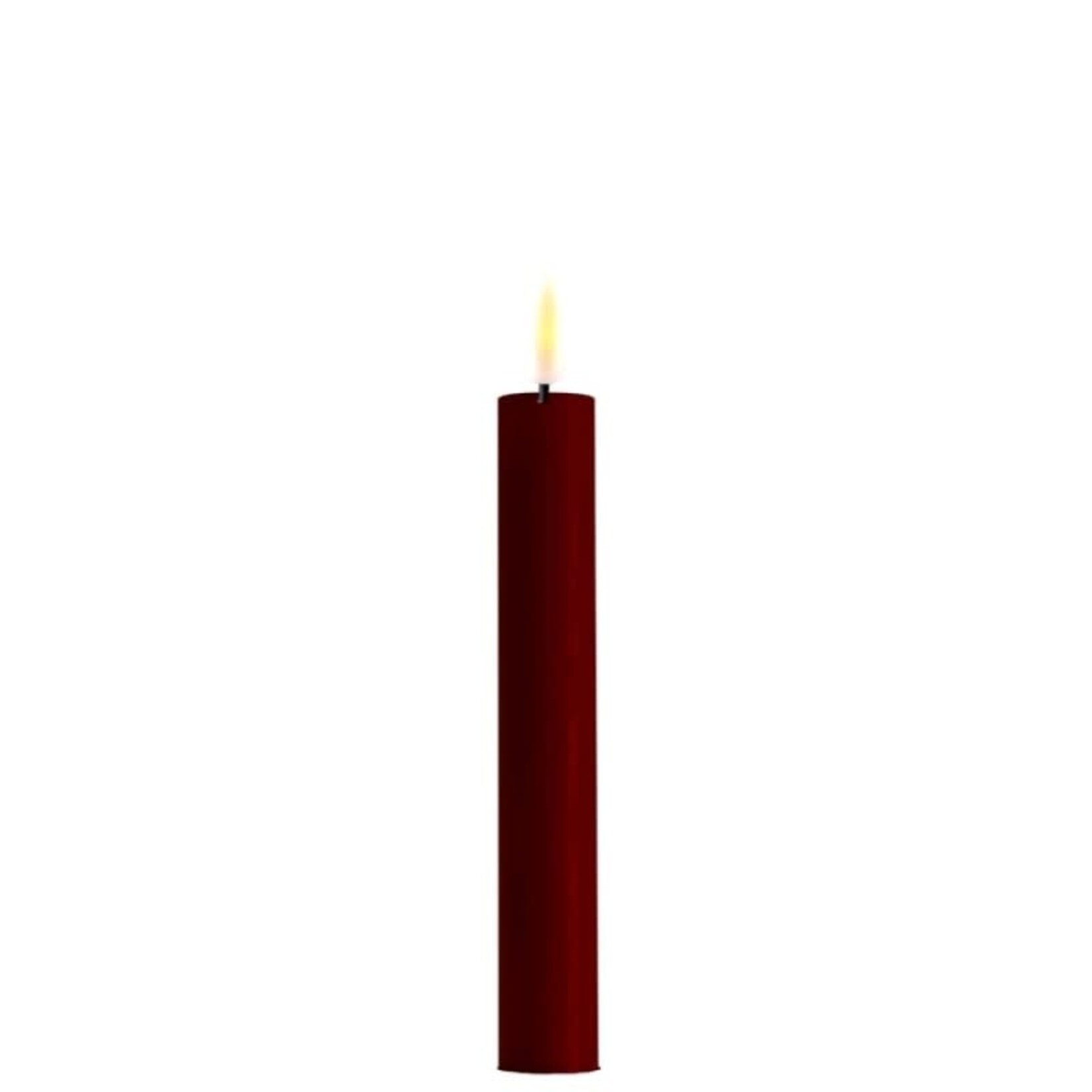 Deluxe Homeart Bourgogne Red LED Dinner Candle D 2,2 * 15cm per stuk