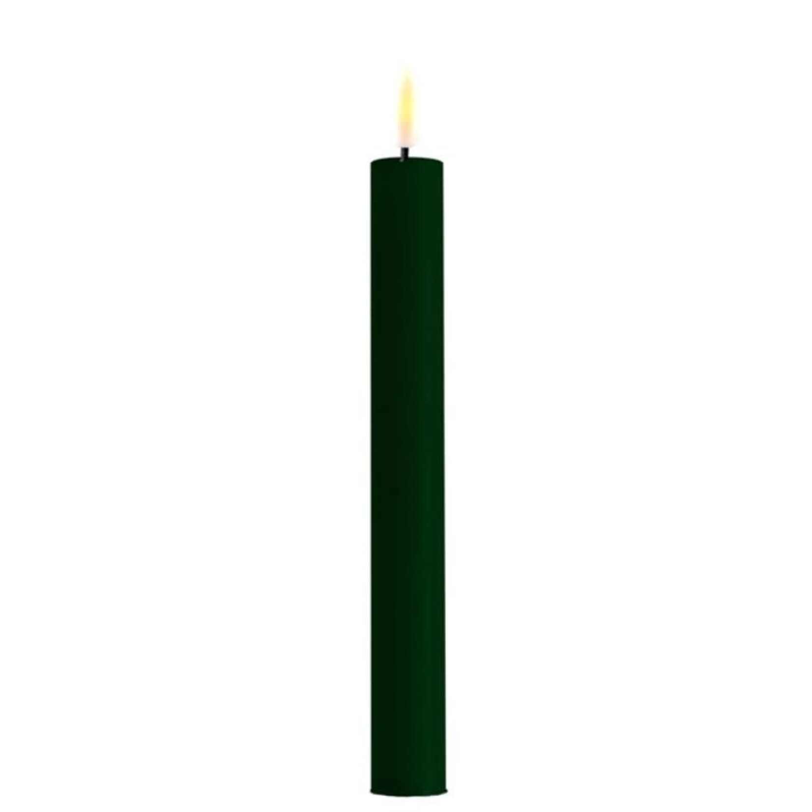 Deluxe Homeart Dark Green LED Dinner Candle D 2,2 * 24 cm per stuk