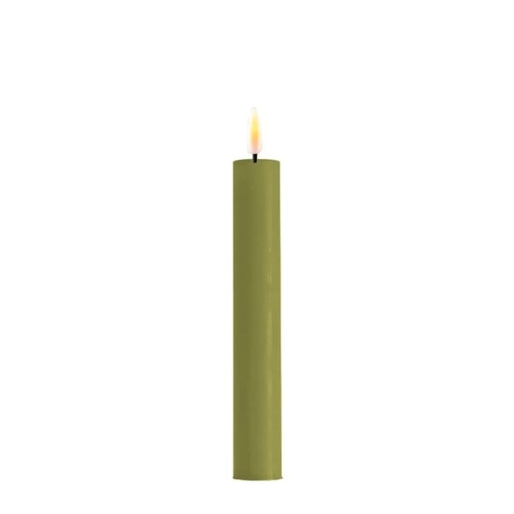 Deluxe Homeart Olive Green LED Dinner Candle 2,2 * 15cm per stuk