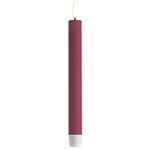 Deluxe Homeart Magenta LED Dinner Candle D 2,2 * 24cm per stuk