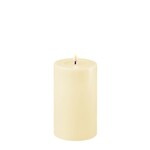 Deluxe Homeart Cream Led Candle D 7,5*12,5cm