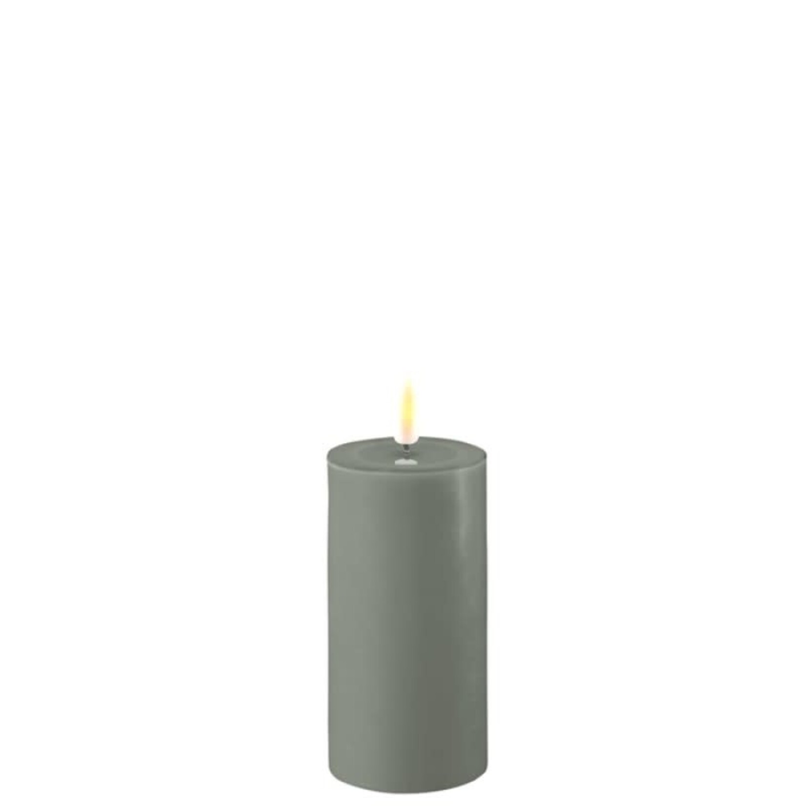 Deluxe Homeart Salvie Green LED Candle D:5*10cm