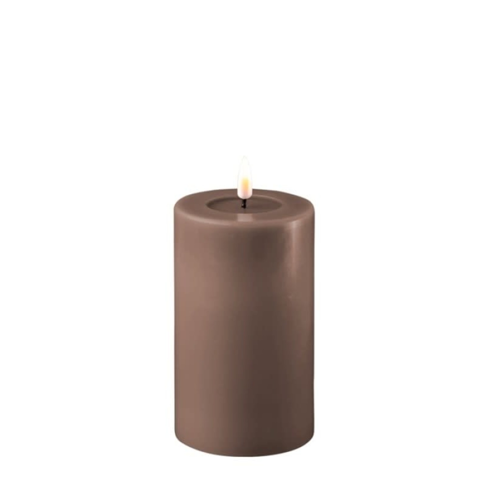 Deluxe Homeart Mocca LED Candle D 7,5*12,5cm