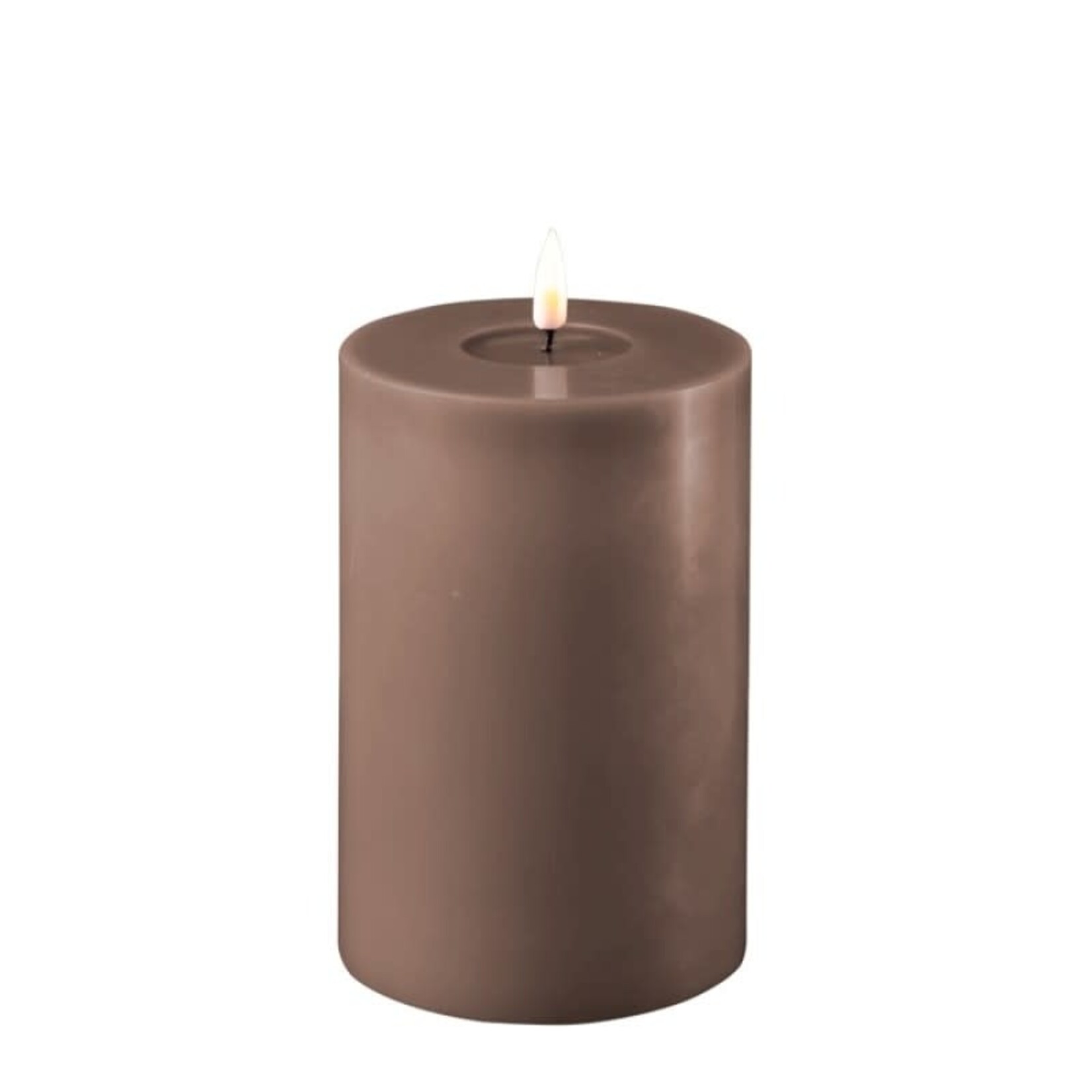 Deluxe Homeart Mocca LED Candle D: 10 * 15cm
