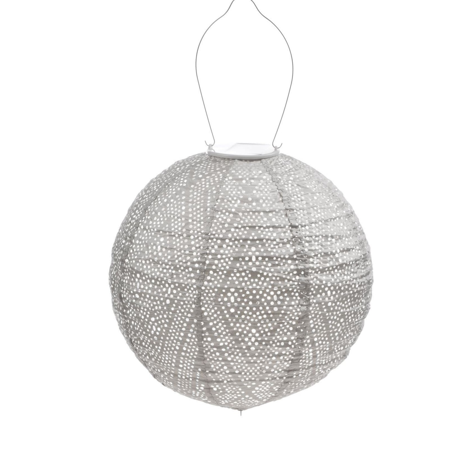 LUMIZ Lumiz Solar Lampion Ikat Rond 30 cm Licht Taupe