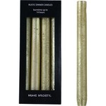 Home Society Dinner Candle L gold set/4