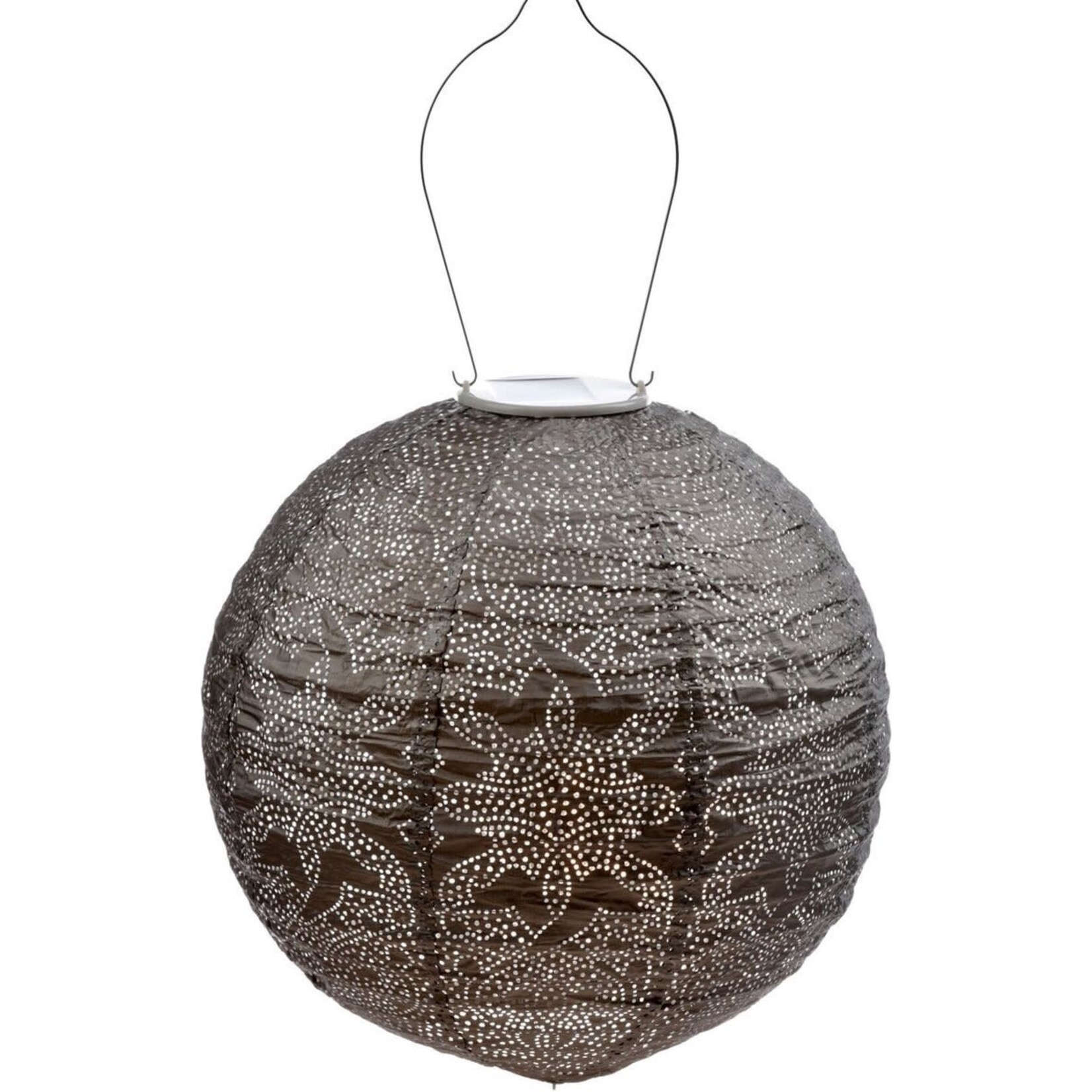 LUMIZ Lumiz Solar Lampion Marrakesh Rond 30cm Taupe