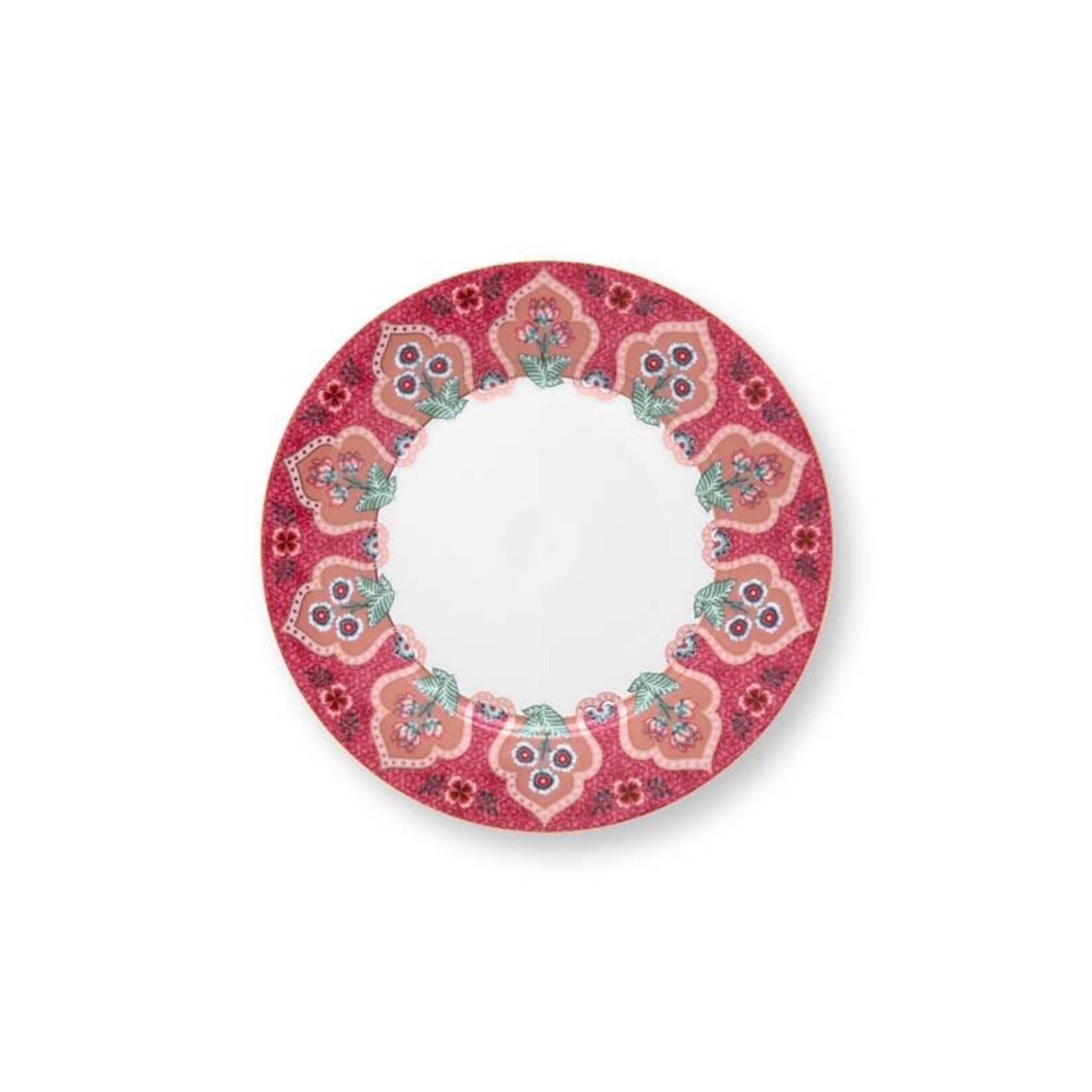 PIP Studio Plate Flower Festival Deco Dark Pink 21cm