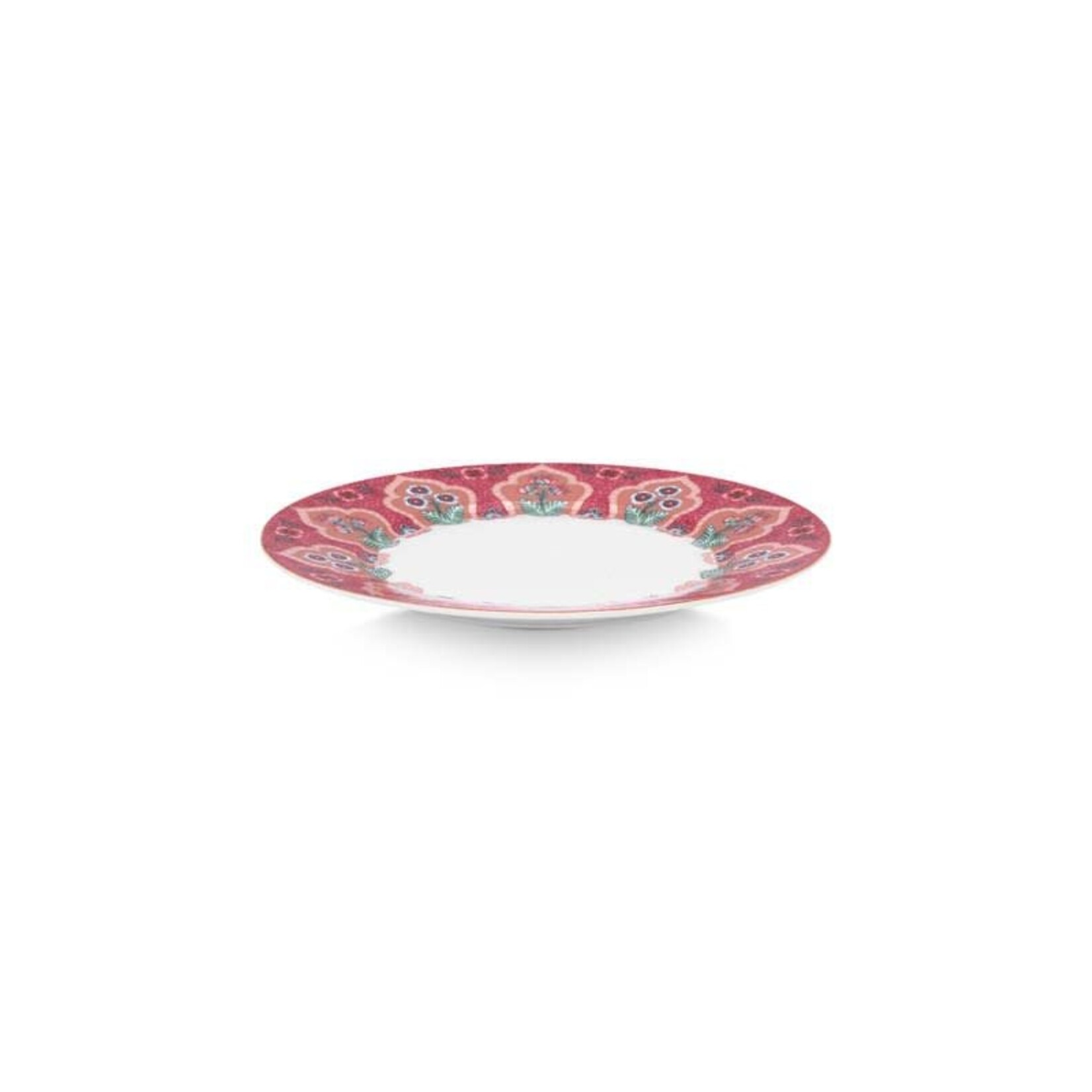 PIP Studio Plate Flower Festival Deco Dark Pink 21cm