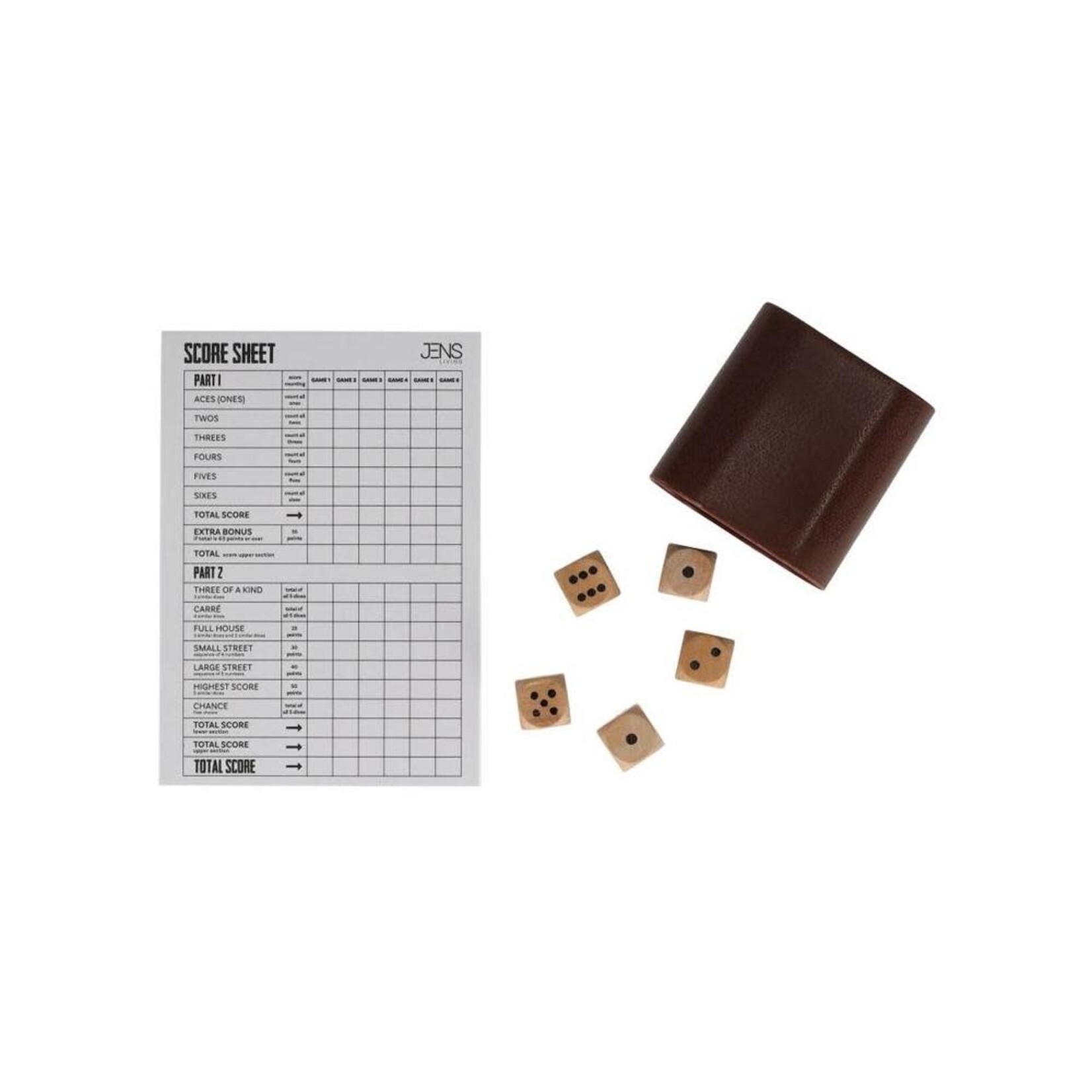 JENS Living Five Dice Spel 2.0 van 4.99 voor