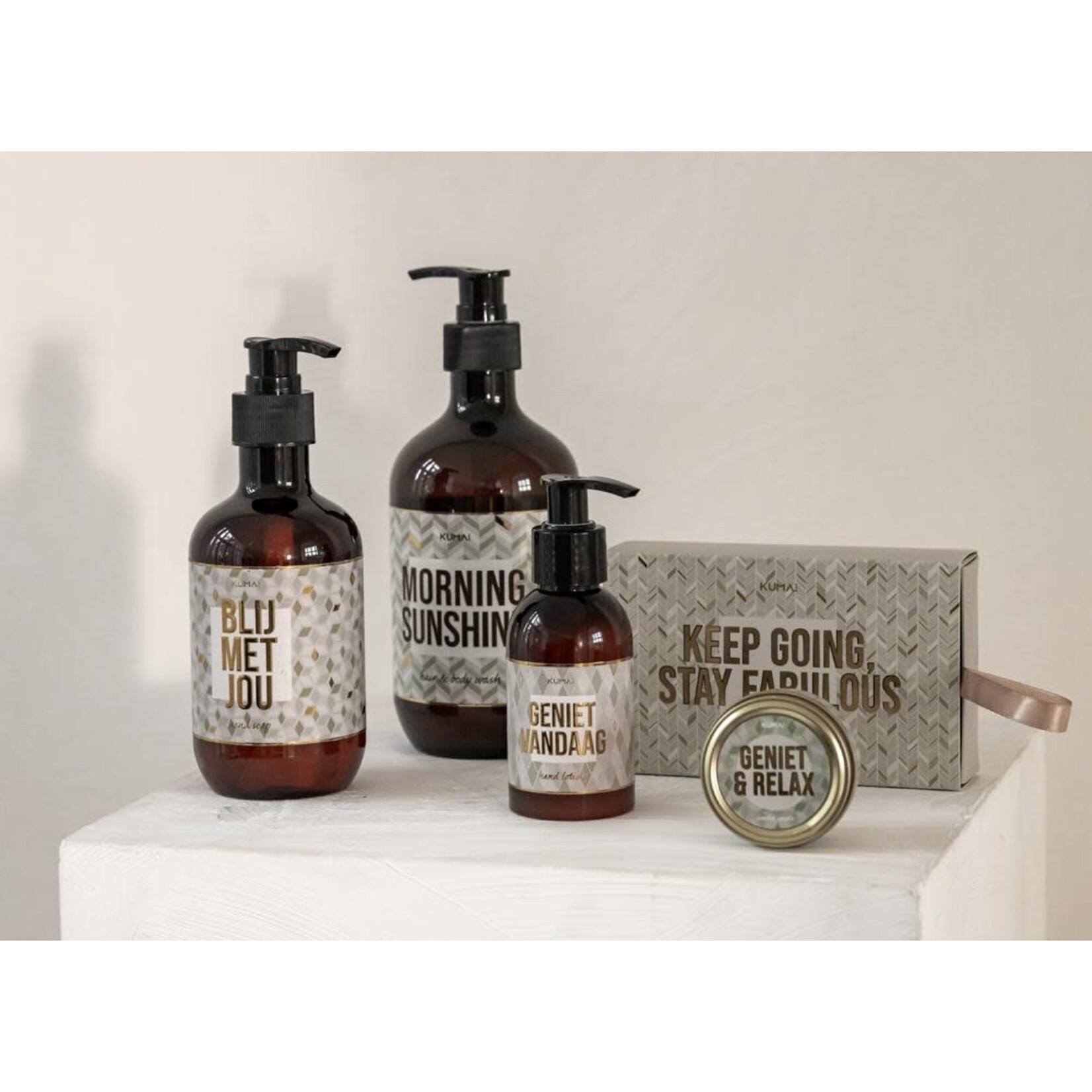 Kumai Giftset Handsoap & Handlotion - Vier elke dag & Geniet vandaag 100ml
