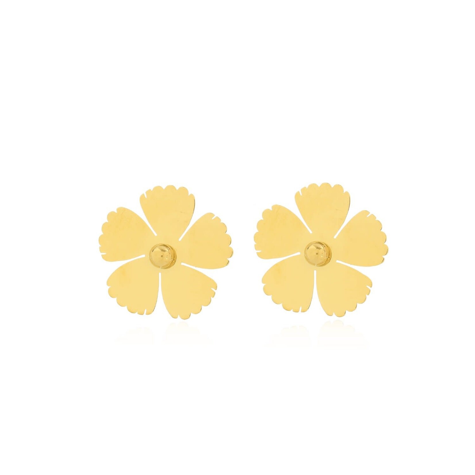 WAUW Jewellery Oorbellen stainless steel goud bloem