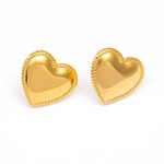 WAUW Jewellery Oorbellen stainless steel goud hart