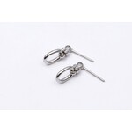 WAUW Jewellery Oorbellen stainless steel zilver ovaal
