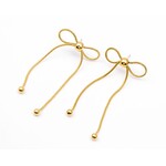 WAUW Jewellery Oorbellen stainless steel goud strik