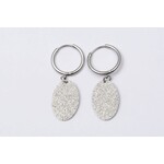 WAUW Jewellery Oorbellen stainless steel zilver ovaal