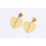 WAUW Jewellery Oorbellen stainless steel goud hart