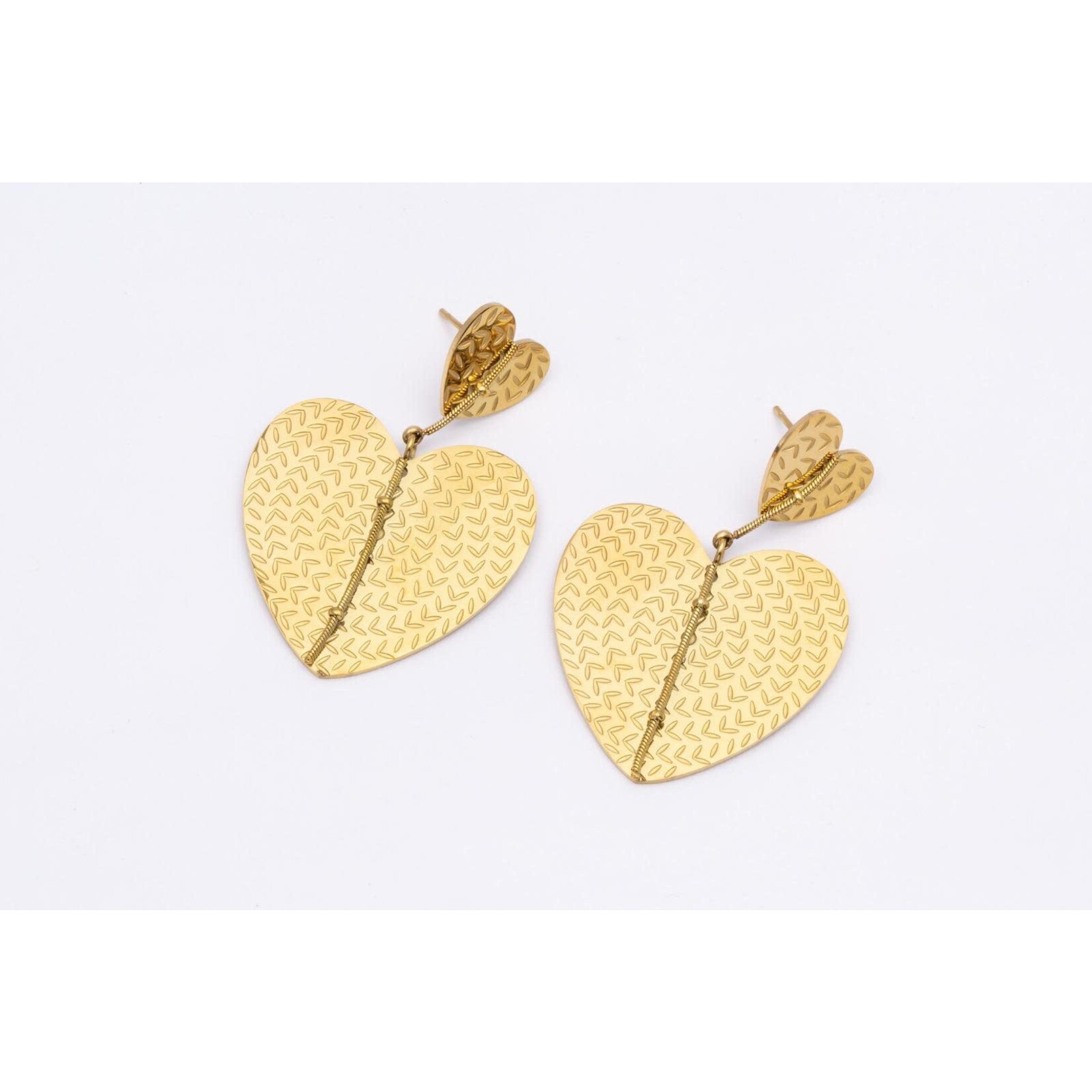 WAUW Jewellery Oorbellen stainless steel goud hart