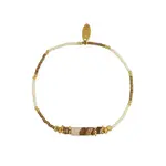 By Shir Armband Kraaltjes Bohemian Bruin Staafje Goud
