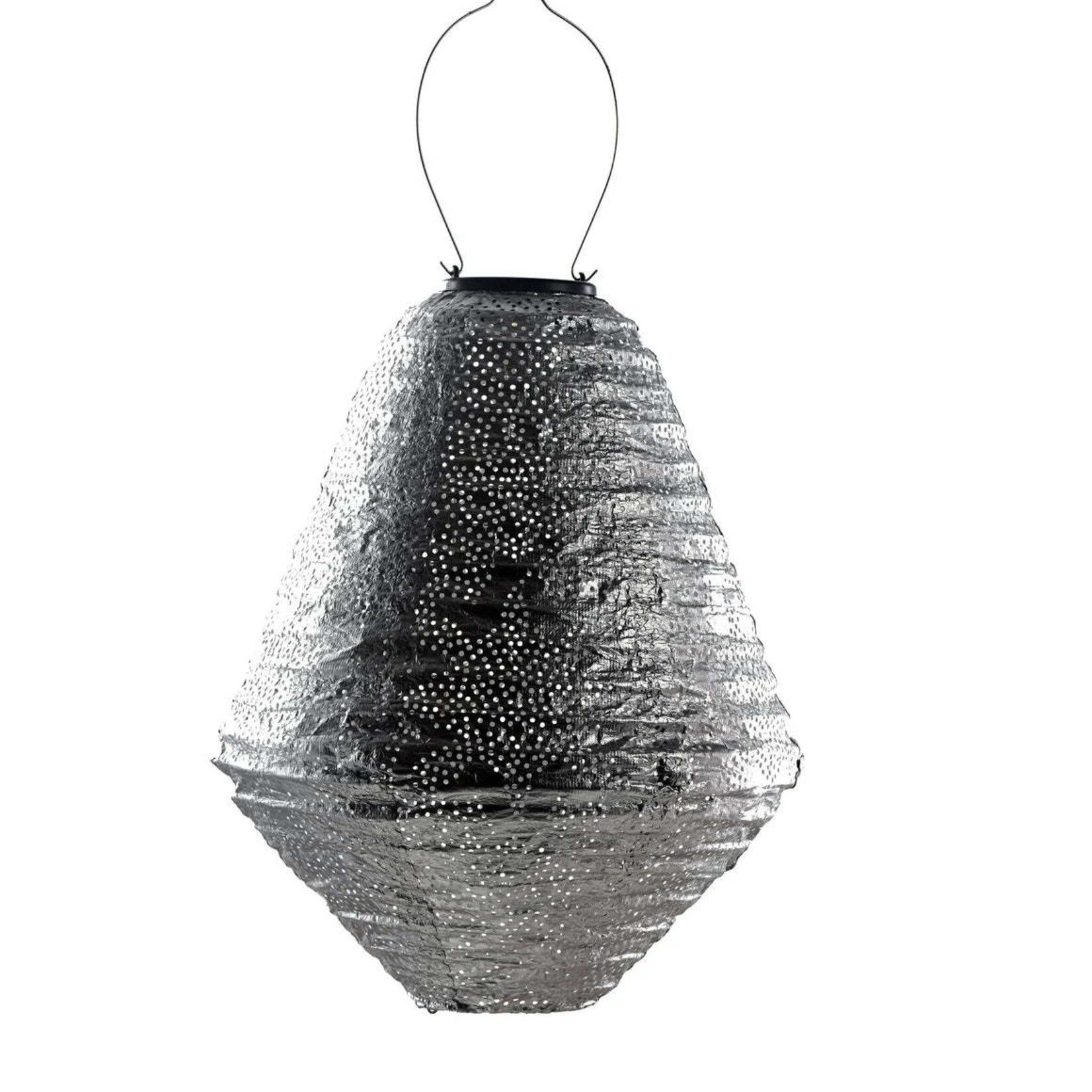 LUMIZ Lumiz solar Lampion Can Marrakesh 30cm Zilver