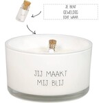 My Flame Lifestyle Flessenpost kaars - Jij maakt mij blij