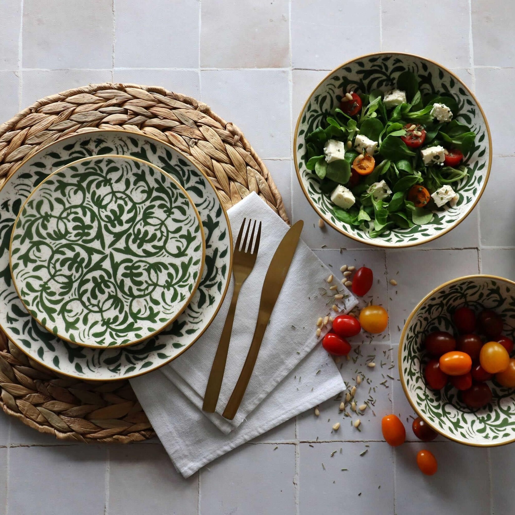 Novastyl Bord Groen Heraclee - 19cm van 5.99 voor