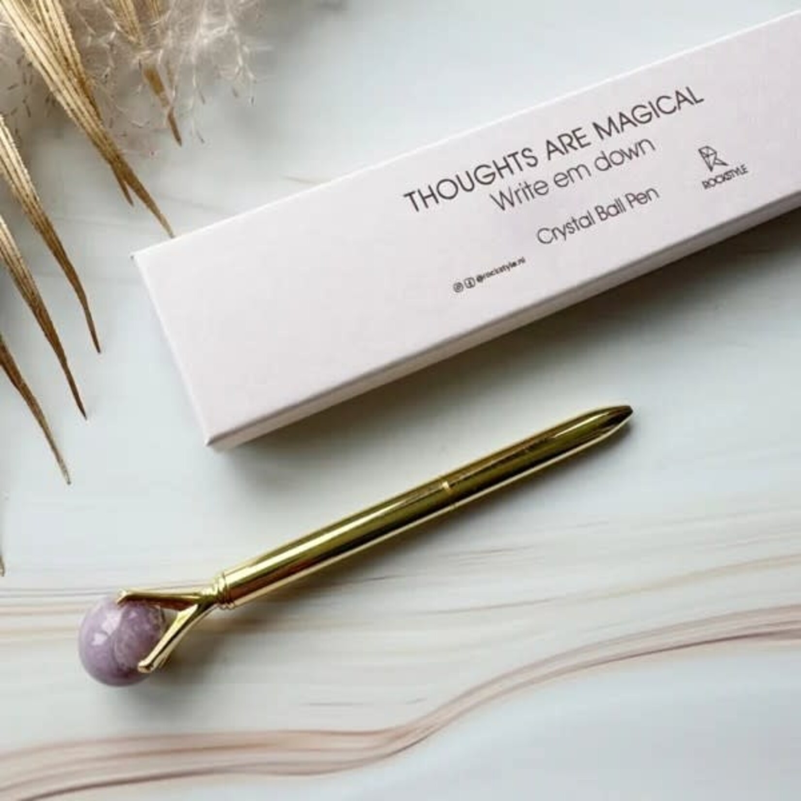 Rocktstyle Crystal Ball Pen - Amethist