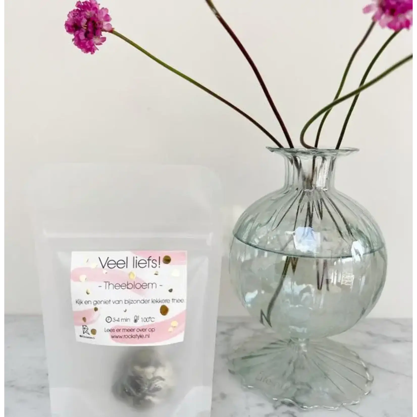 Rockstyle Theebloem `Veel liefs!´