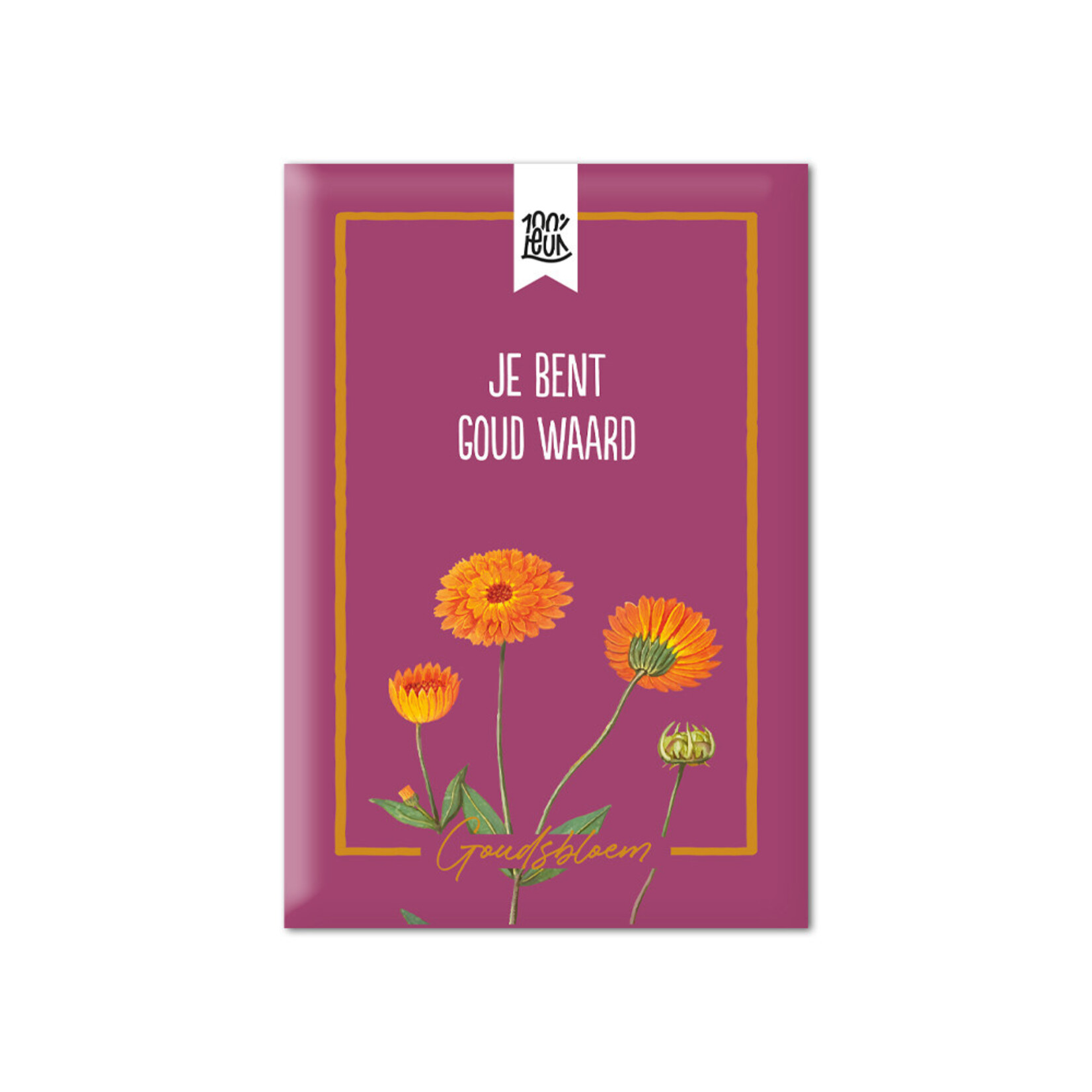 100% leuk Bloemenzaadjes - Je bent goud waard