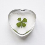 Räder Räder Glass Heart with Green Clover