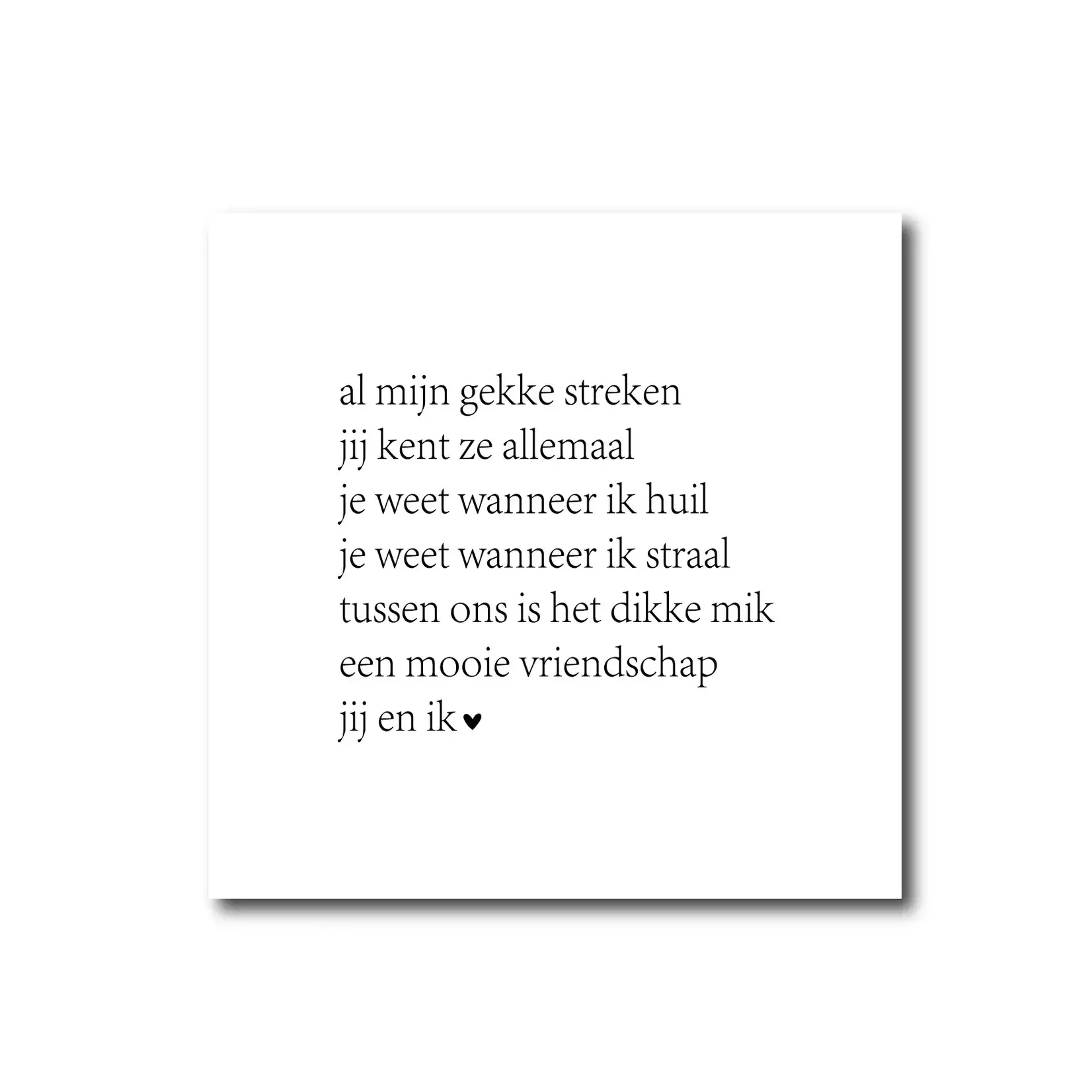 winkeltjevananne Blockie quote - Vriendschapsgedicht