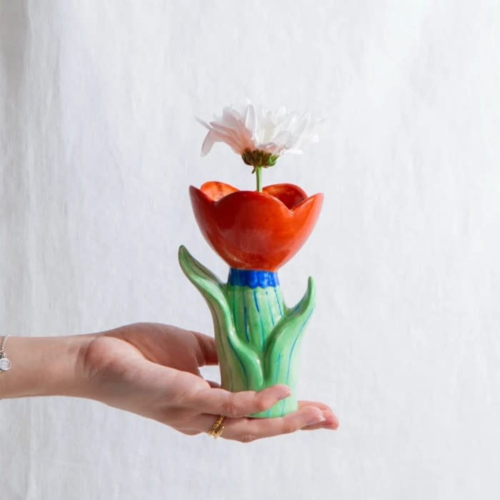 Doiy Vase Bloom - Small Red