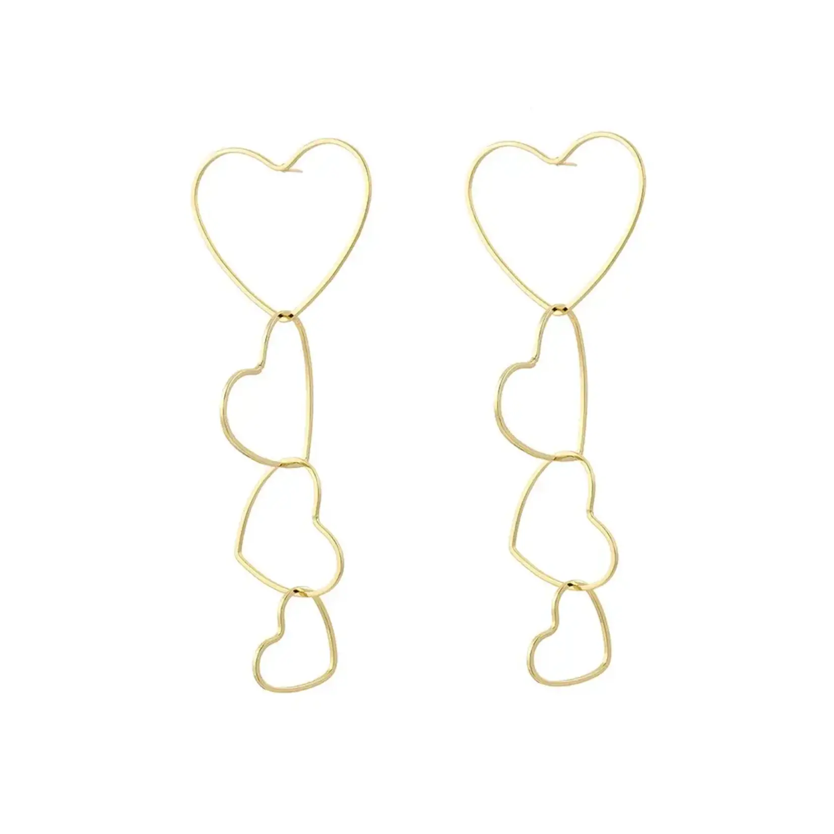 By Shir Oorbellen Luxe Powerful love Goud