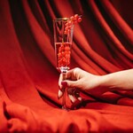 Home Sweet Home Champagneglas hartvormig met gouden randje 150 ML