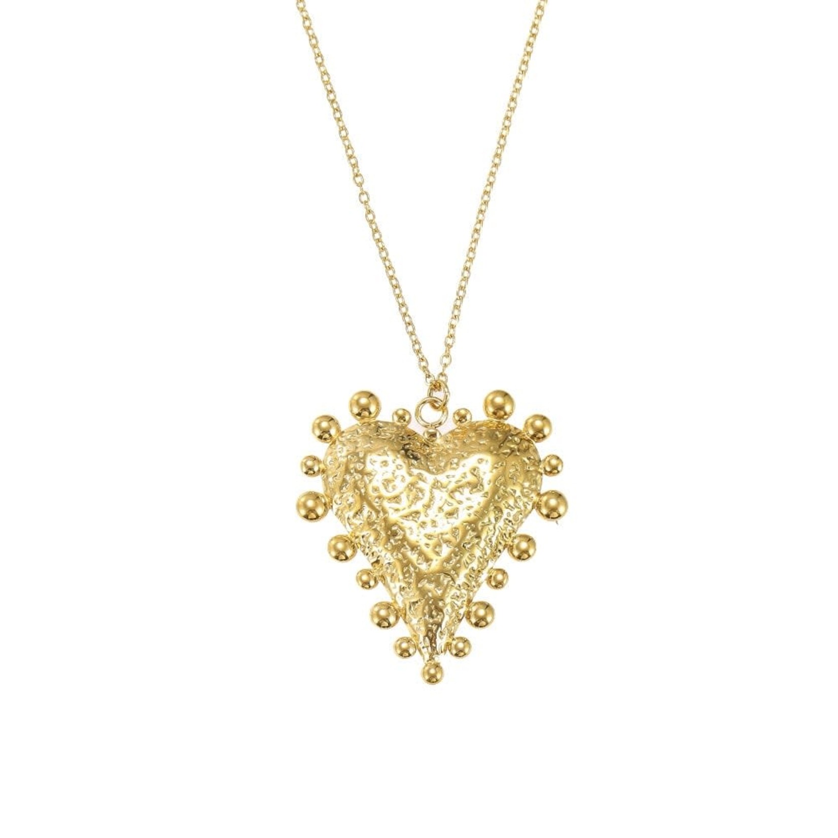 By Shir By Shir Ketting luxe big heart Goud