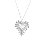 By Shir By shir ketting Groot hart Balletjes Zilver